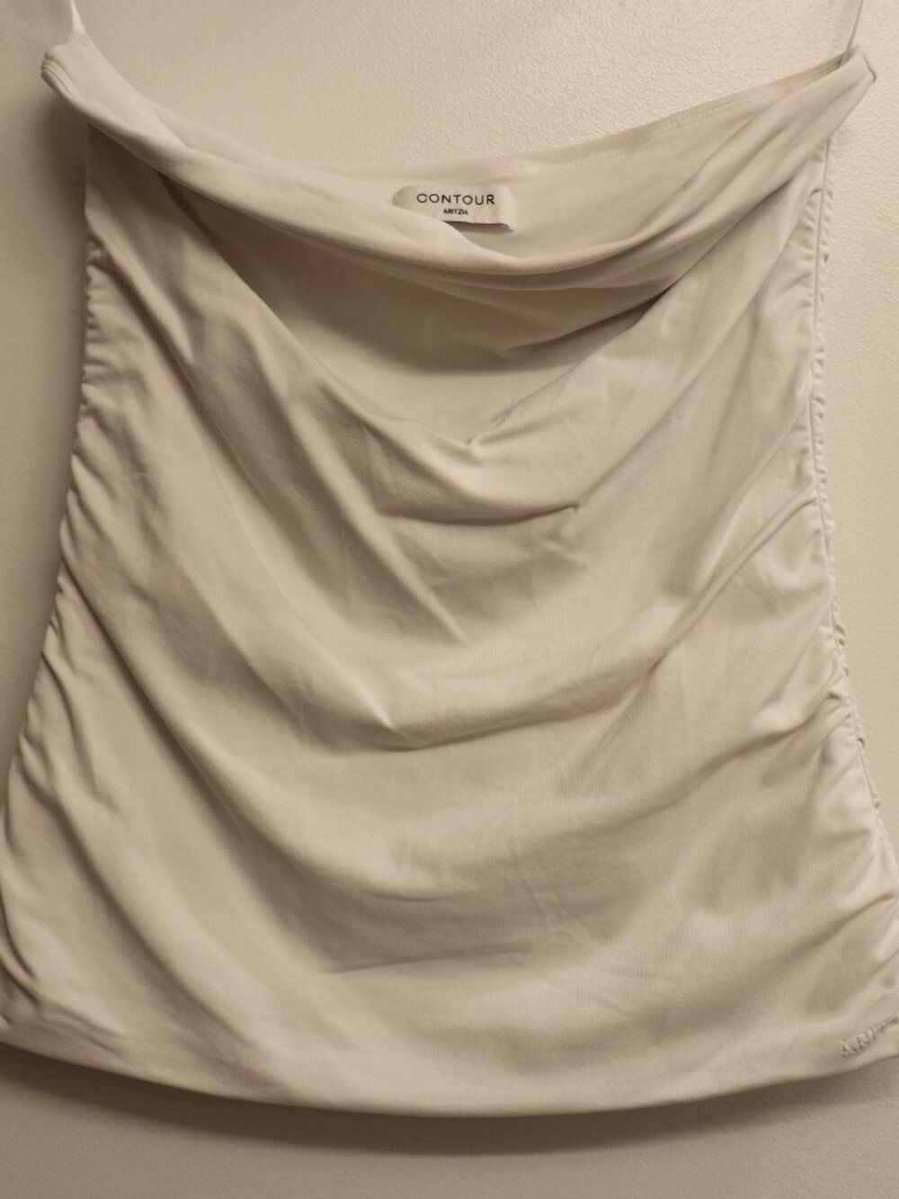 Aritzia Contour White Ruched Tube Top Size M